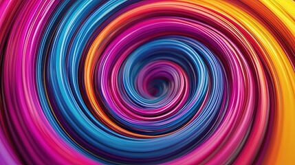 Obraz premium Bright and colorful swirls, dynamic motion and energy, 3D illustration