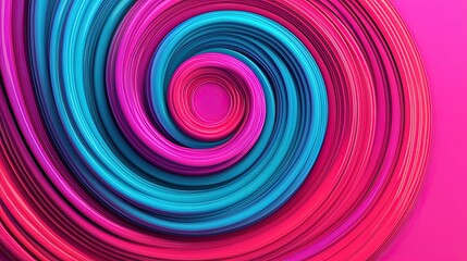 Obraz premium Bright and colorful swirls, dynamic motion and energy, 3D illustration