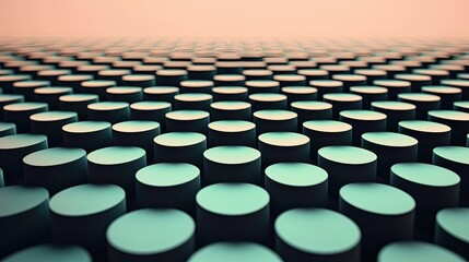 Obraz premium Minimalist dots and lines, abstract pattern and symmetry, 3D illustration