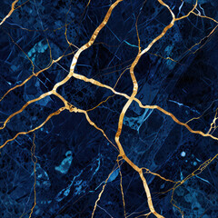 A texture of blue marble with varying shades of blue and subtle white or gold veins.