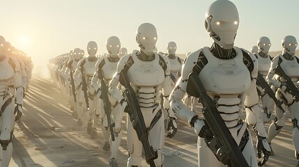  humanoid robot's army