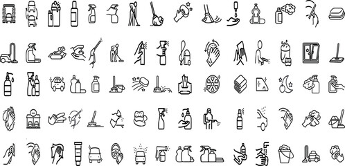 CLEANING  EDITABLE ICON SET