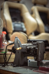 Newly made leather seats for a classic car