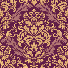Vector seamless damask pattern