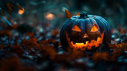 Halloween pumpkin jack-o-lantern graphic background