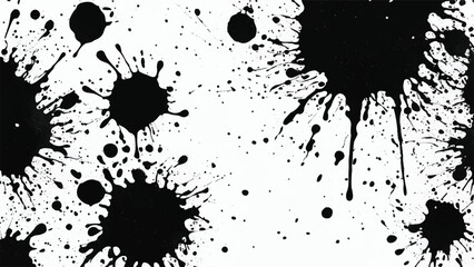 Ink splash Background. Ink splash isolated on white background. black drops. Grunge background.  Splatter Ink Texture . Distress Texture .