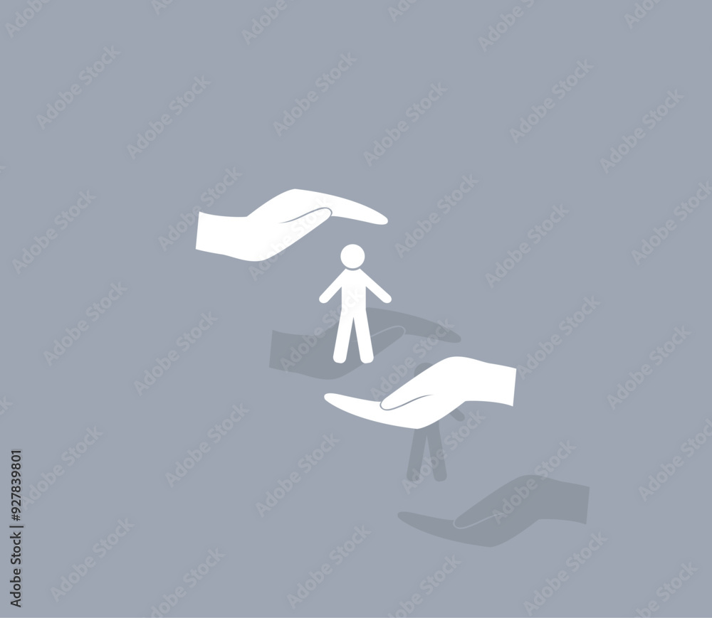 Aufkleber vector icon of white color with shadow on gray background
