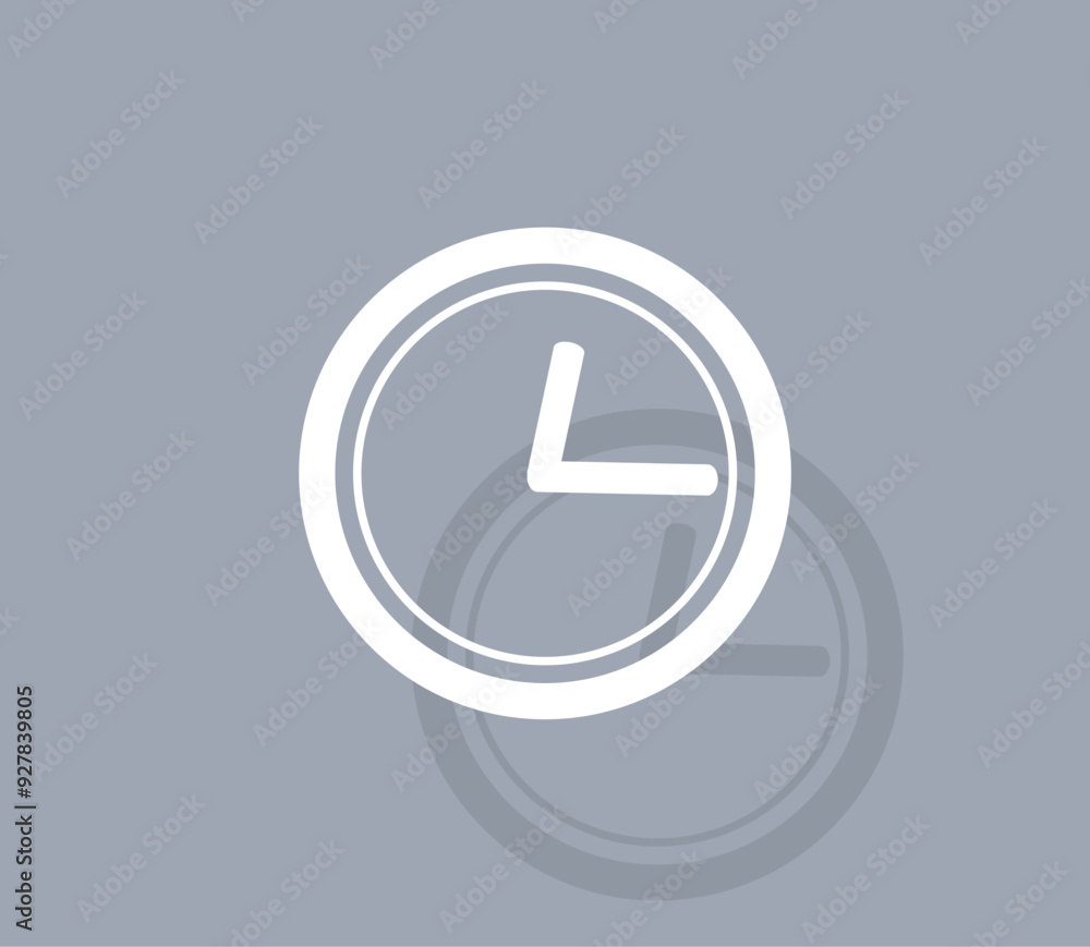 Poster vector icon of white color with shadow on gray background