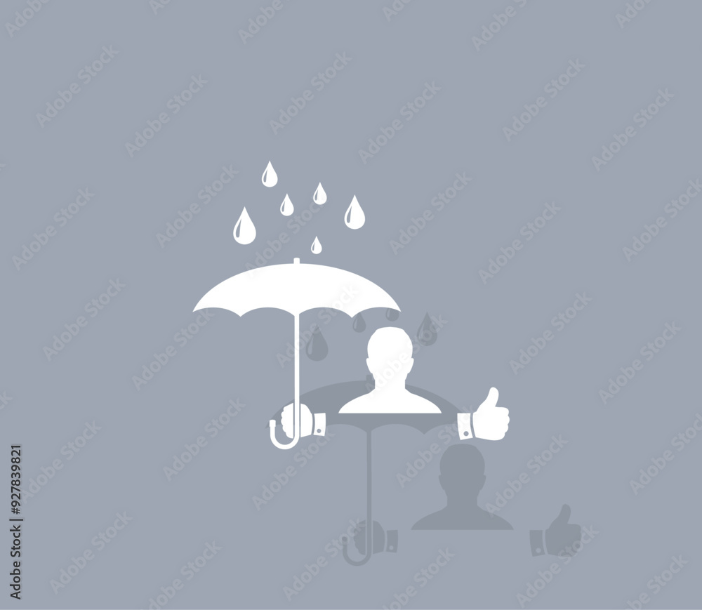 Poster vector icon of white color with shadow on gray background
