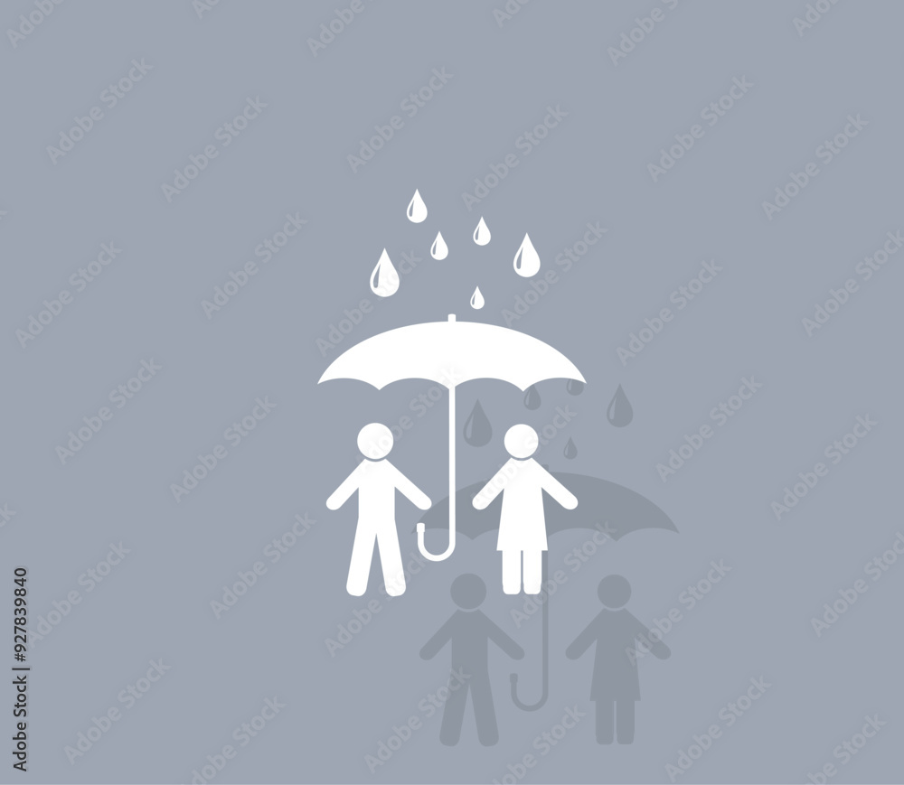 Poster vector icon of white color with shadow on gray background
