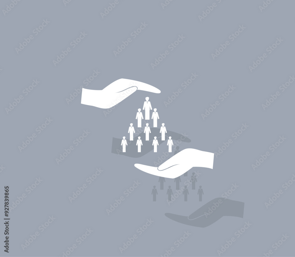 Poster vector icon of white color with shadow on gray background