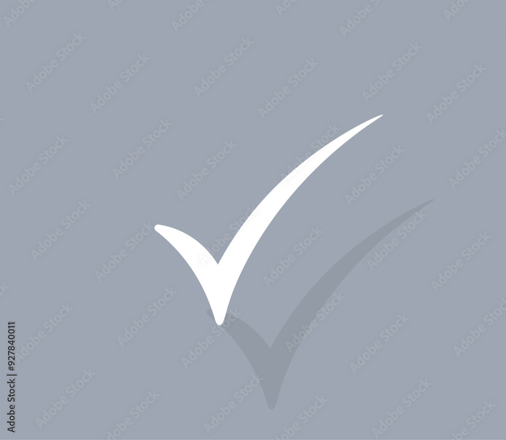 Poster vector icon of white color with shadow on gray background