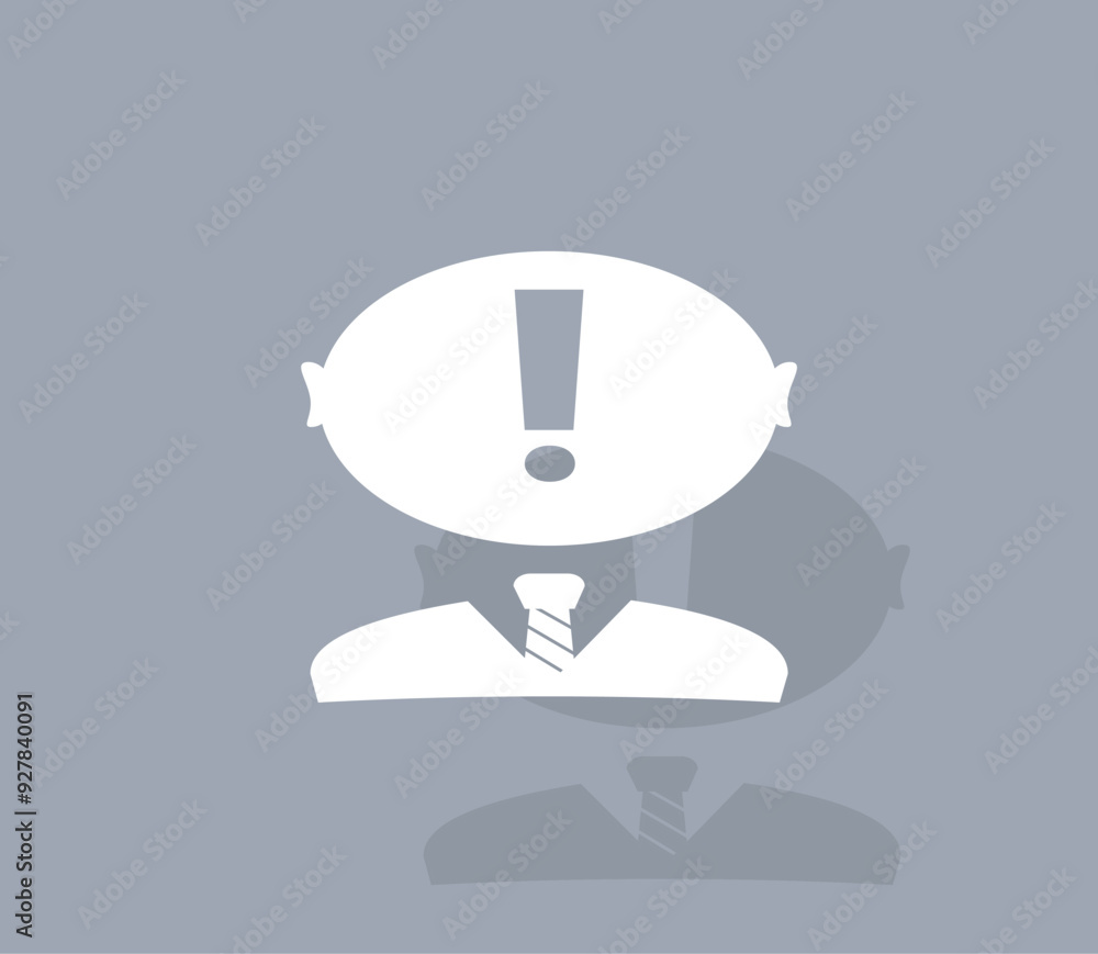 Poster vector icon of white color with shadow on gray background