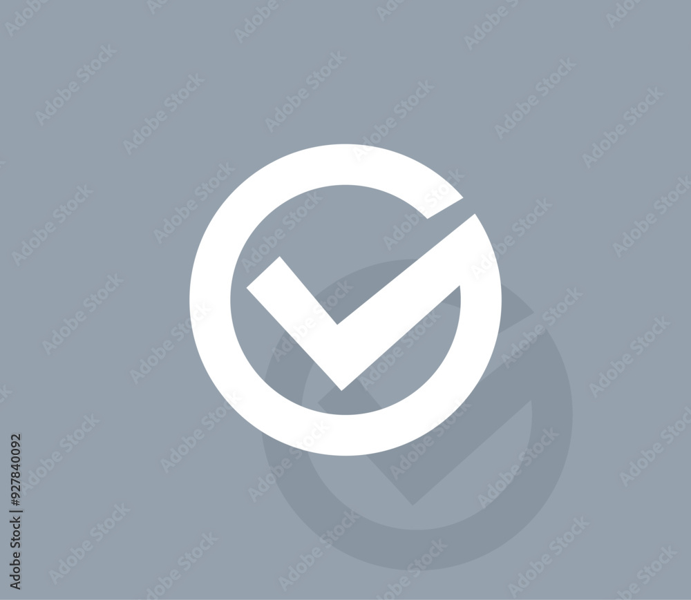 Poster vector icon of white color with shadow on gray background