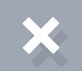 Obraz premium Vector icon of white color with shadow on gray background