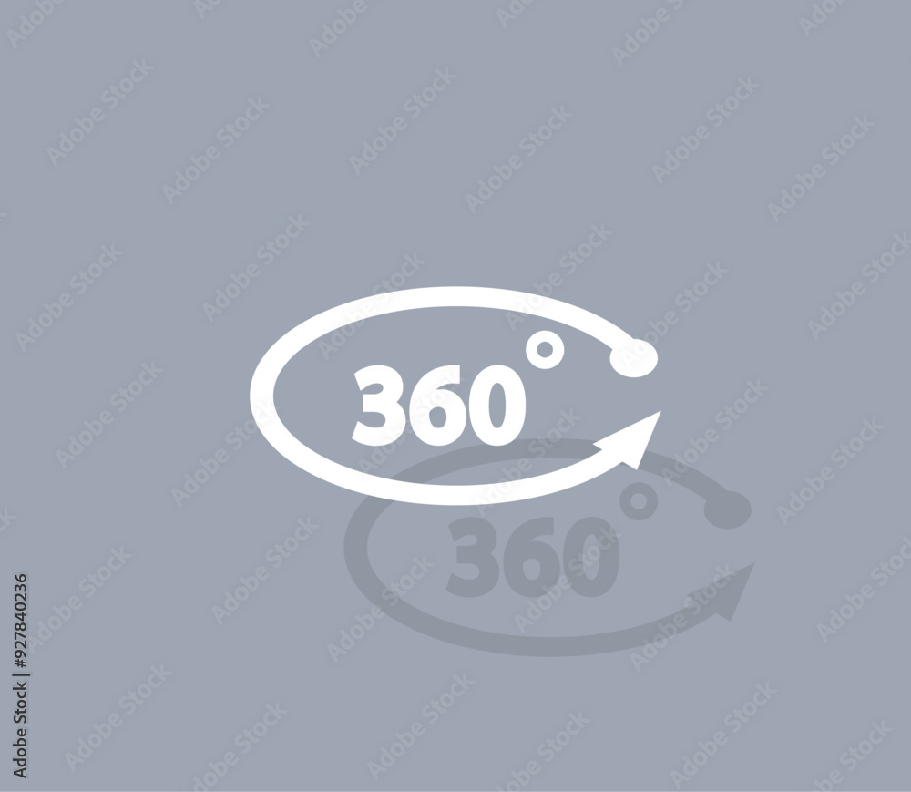 Poster vector icon of white color with shadow on gray background