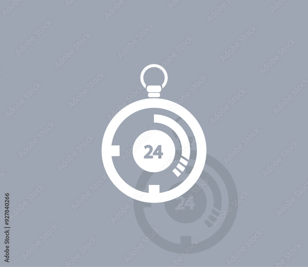 Aufkleber vector icon of white color with shadow on gray background
