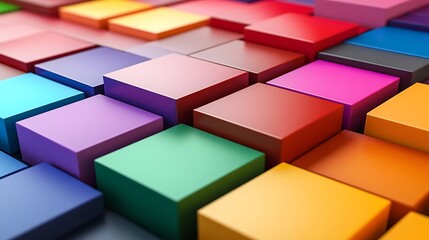 Obraz premium Colorful Various Boxes 3D illustration