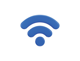 wifi symbol 3d rendering vector illustration
