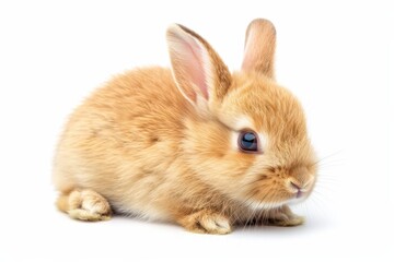 Obraz premium Cute bunny on white background