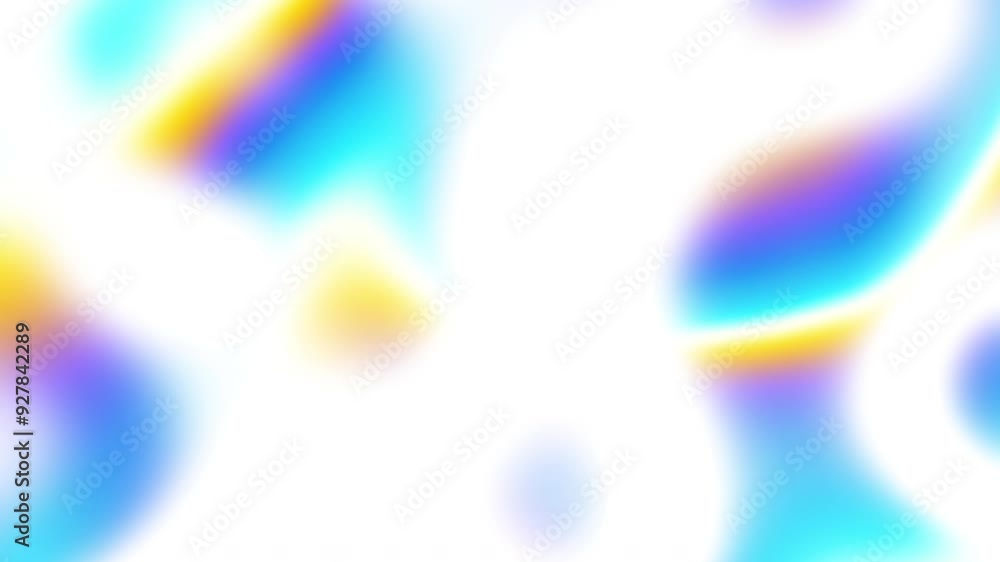 Aufkleber White and pastel color holographic gradient with grain texture modern holographic color palette