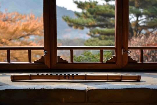 Korean bamboo flute called Daegeum