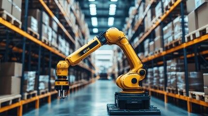 Robotic Arm in a Warehouse