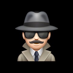 Obraz premium Mystery Man: The Enigma of Expression 