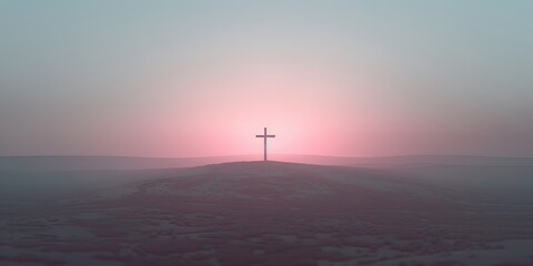 cross at sunset