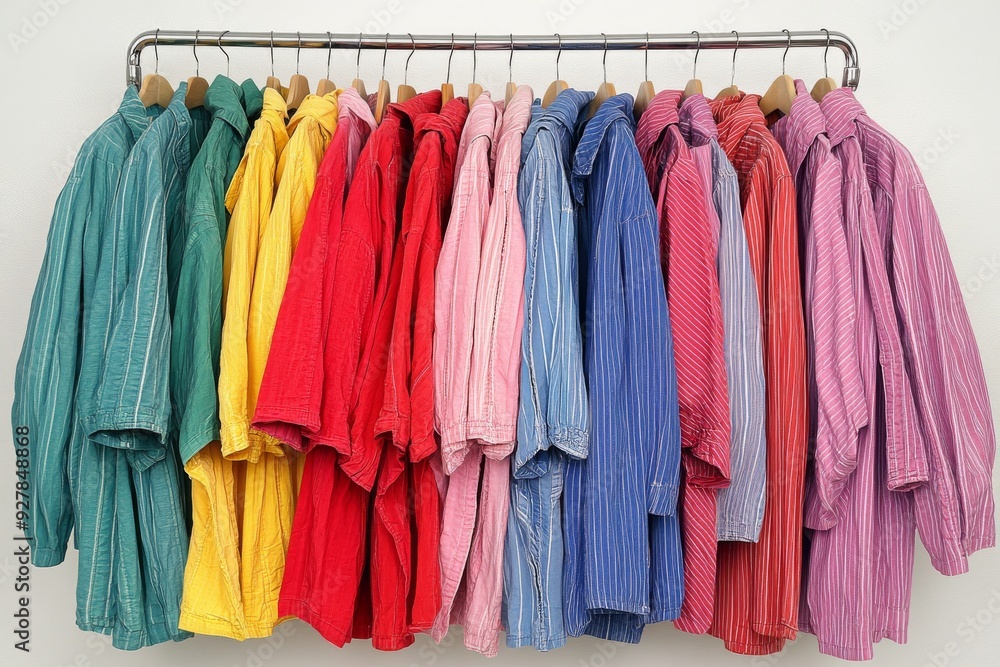 Poster array of colorful casual wear on display showcasing the casual yet trendy options available in moder