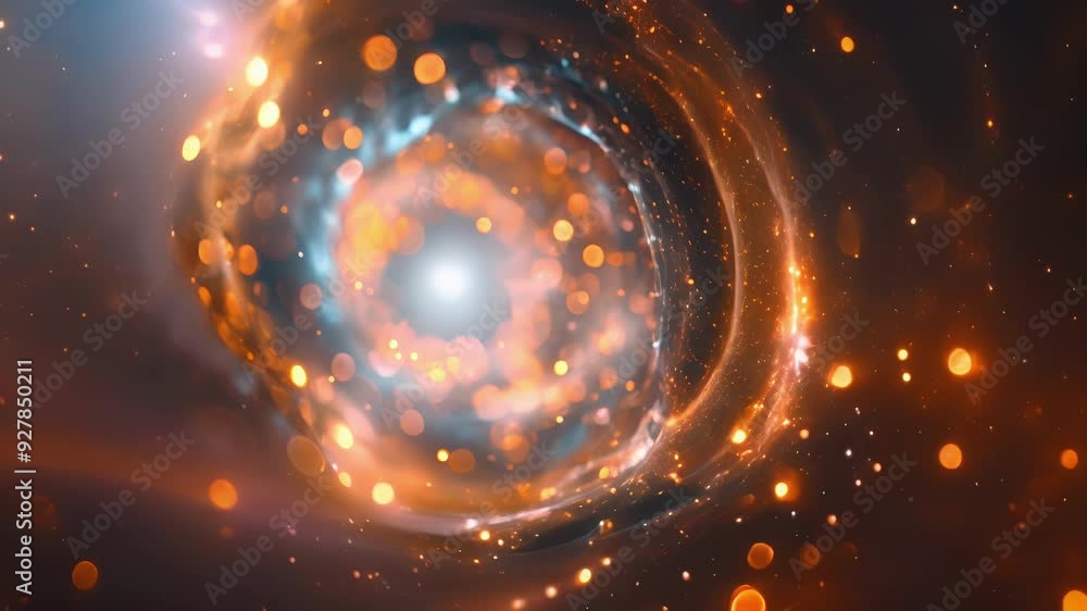 Poster a simulation of the cosmic neutrino background with swirling vortices and intricate structures revea