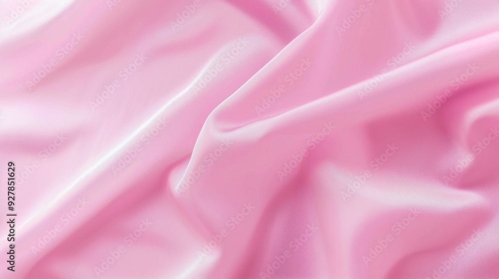 Poster a light pink fabric is gracefully draped, creating gentle folds and a soft texture perfect for vario