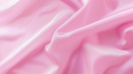 Obraz premium A light pink fabric is gracefully draped, creating gentle folds and a soft texture perfect for various creative uses