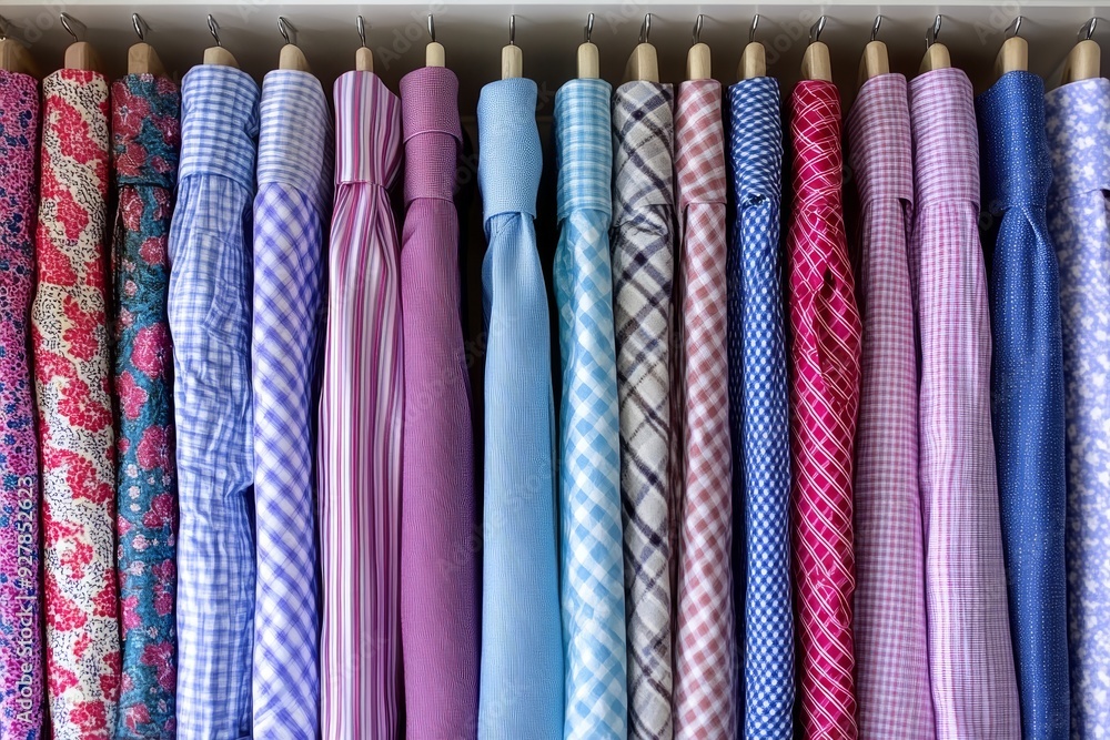 Aufkleber display of vibrant patterned ties offering a glimpse into the colorful and stylish options for mens 