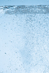 blue water background with bubbles