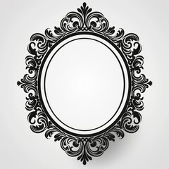 Vintage Baroque Frame with Ornate Borders for Elegant Display.