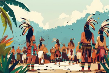 Obraz premium Traditional Arts Performance of Indigenous Peoples