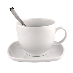 white cup on white spoon