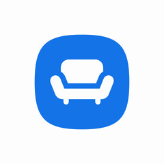 sofa furniture home icon sign