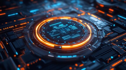 Obraz premium 3D Rendering of Abstract Technology Product Display Background