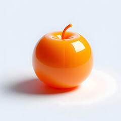 minimal gummy jelly shaped Orange , 3D , isolated, illustration.	
