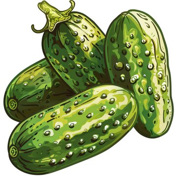 green cucumbers close up view clip art preview