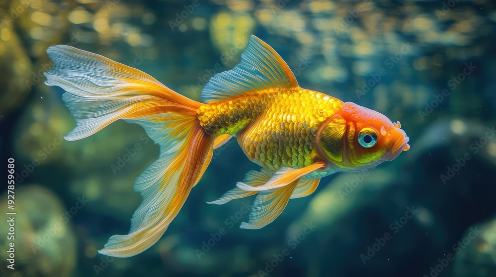 Poster fish in aquarium