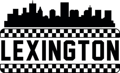 Lexington Kentucky Skyline Silhouette
