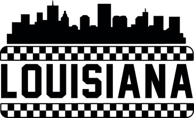 Louisiana Skyline Silhouette Vector