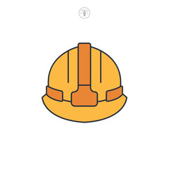 Hard Hat icon symbol vector illustration isolated on white background