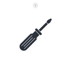 Fototapeta premium Screwdriver icon symbol vector illustration isolated on white background