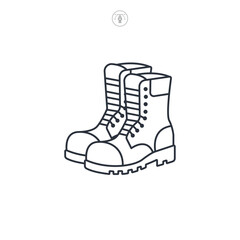 Steel Toed Boots icon symbol vector illustration isolated on white background