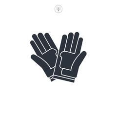 Work Gloves icon symbol vector illustration isolated on white background