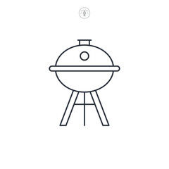 BBQ Grill icon symbol vector illustration isolated on white background